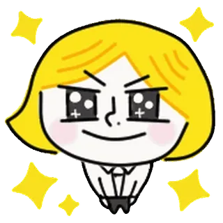 👩 Cartone animato, Anime, Carino, Femminile, Stelle telegram sticker