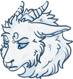 😾 cabra, animal, ilustração, desenho, fofo, desenho animado telegram sticker
