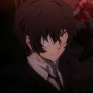 ⛓ Osamu Dazai Bungou Stray Dogs アニメ, マンガ, 包帯, ダーク, 太宰治, 文豪ストレイドッグス telegram sticker