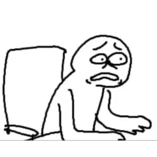 😟 vẽ, hoạt hình, meme, hài hước, biểu cảm, sốc telegram sticker