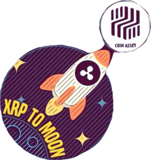 🌕 XRP TO MOON XRP, криптовалюта, ракета, луна, финансы, инвестиции, крипто telegram sticker