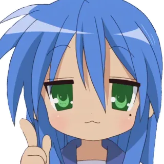 ☝️ Konata Izumi Lucky Star Anime, Manga, Paz, Lucky Star, Konata, Lindo telegram sticker