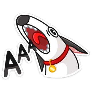 😲 AAA chien, dessin animé, hurlement, son, autocollant whatsapp sticker