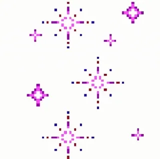 🌟 pixel art, stars, purple, sparkle, glitter, pixelated telegram sticker
