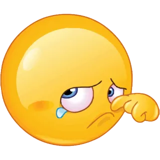 😢 traurig, weinend, Emoji, gelb, Tränen, verärgert telegram sticker