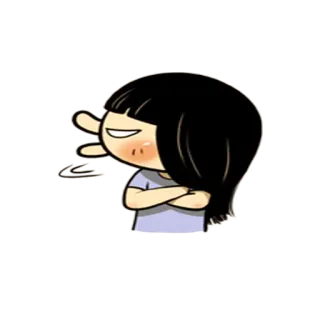 😕 Cartoon, Mädchen, Beleidigung, Wütend, Unverschämt telegram sticker