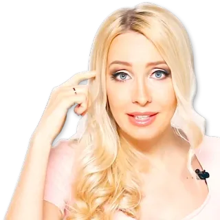 🙆 женщина, блондинка, портрет, человек, девушка whatsapp sticker