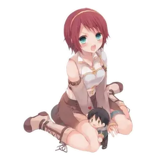 😟 Anime, Dibujo animado, Personaje, Chica, Ilustración telegram sticker