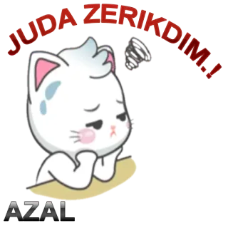 😏 JUDA.ZERKOIM Katze, traurig, süß, Sticker, Cartoon, Anime telegram sticker