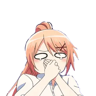 🤢 动漫, 震惊, 表情, 卡通, 女孩, 可爱, 情绪, 哭泣 telegram sticker