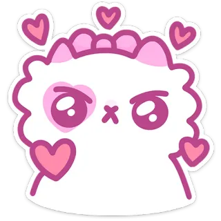 ❤️ Katze, niedlich, kawaii, Herz, Cartoon, Aufkleber telegram sticker
