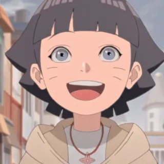 💙 Hinata Hyuga Naruto Anime, Ragazza, Carina, Sorridendo, Ninja telegram sticker