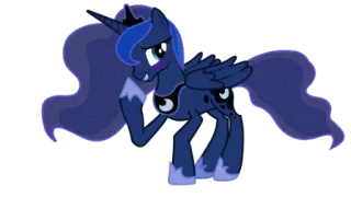 😅 Princess Luna My Little Pony princesa luna, my little pony, dibujos animados, animado, pony, lindo telegram sticker