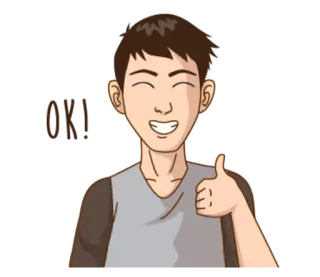 👌 OK! okay, ok, accord, approbation, positif, homme telegram sticker