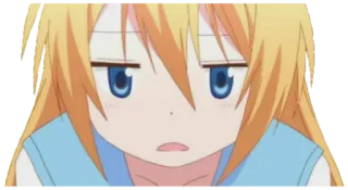 😒 anime, girl, cartoon, confused, worried, expression telegram sticker
