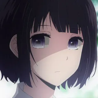 🔖 Anime, Mädchen, kurze schwarze Haare, Manga, Charakter telegram sticker