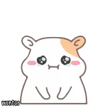 ✨ hamster, fofo, animal, triste, chorando, emoji telegram sticker