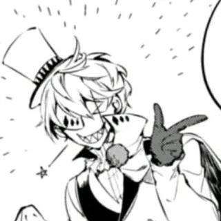 🤡 Anime, Manga, Dessin animé, Magicien, Personnage, Illustration telegram sticker