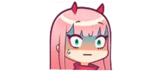 😳 Zero Two Darling in the Franxx Anime, Manga, Zero Two, Darling in the Franxx telegram sticker