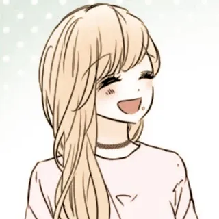 🦊 Anime, Manga, Meisje, Leuk, Kawaii, Lachend telegram sticker