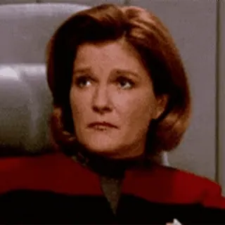 🙄 Kathryn Janeway Star Trek: Voyager กัปตัน, สตาร์เทรค, วอยเอเจอร์, แคธริน เจนเวย์ telegram sticker