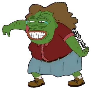 👎 @Sigilo_packs Meme, Cultura internet, Pepe the Frog, Cartone animato, Adesivo, Parodia, Umorismo telegram sticker