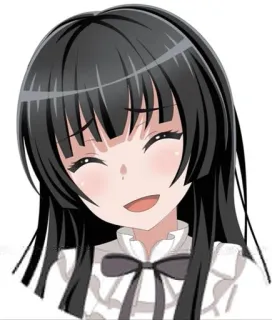 😄 anime, menina, sorrindo, personagem telegram sticker