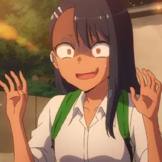 🍬 Nagatoro Don't Toy With Me, Miss Nagatoro Anime, Dessin animé, Nagatoro, Waifu, Personnage, Mignon, Écolière telegram sticker