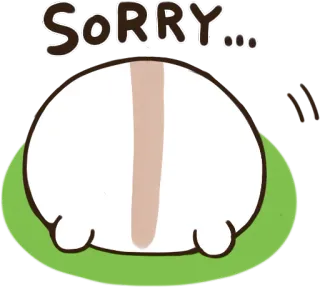 🙇‍♀️ SORRY... sorry, apology, cute, cartoon telegram sticker
