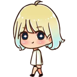 🚶 Аниме, Чиби, Девушка, Милый, Мультфильм, Персонаж telegram sticker