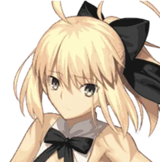 👑 Artoria Pendragon Fate/stay night อนิเมะ, ผมบลอนด์, ตัวละคร, เฟท, ผู้หญิง telegram sticker