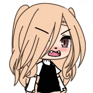 😡 Desenho animado, Anime, Gacha, Personagem, Garota, Bravo/a telegram sticker