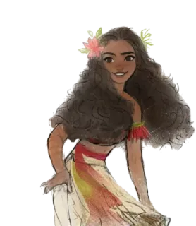 ☺ Moana disney, zeichentrick, cartoon, prinzessin, insel, ozean, moana whatsapp sticker
