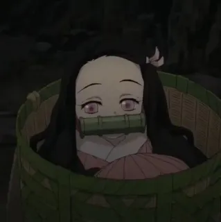 🐈‍⬛️ Nezuko Kamado Demon Slayer Anime, Demon Slayer, Nezuko, Nezuko Kamado, Cesta whatsapp sticker