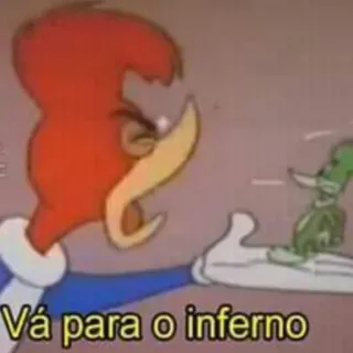 🤯 Woody Woodpecker Vá para o inferno woody woodpecker, cartoon, insult, profanity telegram sticker
