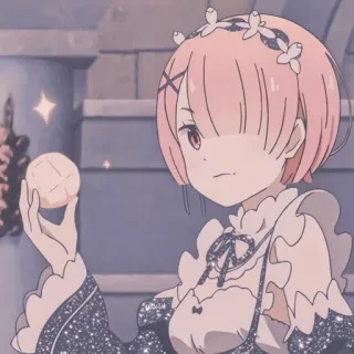 🍓 Ram Re:Zero Ram, Re:Zero, Anime, Personaggio, carino, maid telegram sticker