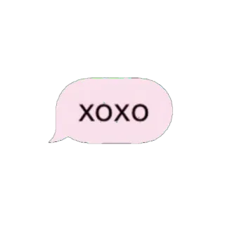 ☠ XOXO abraços e beijos, xoxo, balão de fala, amor, amizade, carinho telegram sticker