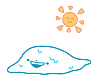 ☀ sol, nube, lindo, dibujos animados, clima telegram sticker