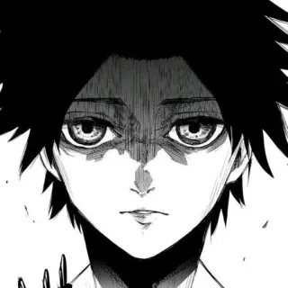 🌟 Anime, Manga, Porträt, Schwarzweiß telegram sticker
