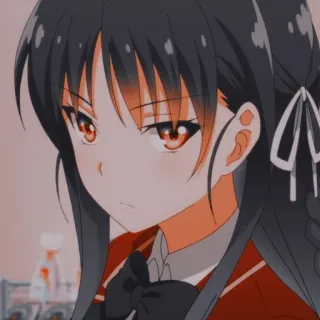 😡 Anime, Ragazza, Ritratto, Cartone animato, Personaggio telegram sticker