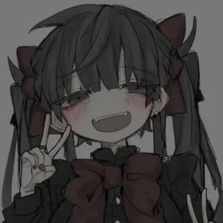 👍 Anime Mädchen, Cartoon, Niedlich, Zeichnung, Manga, Emo telegram sticker