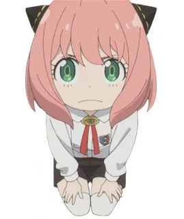 😕 Anya Forger Spy x Family Anime, Spy x Family, Anya, Forger, Karakter whatsapp sticker