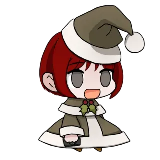 😊 Cartoon, Weihnachten, Niedlich, Figur, Feiertag, Aufkleber whatsapp sticker