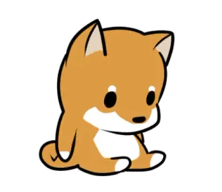 😞 Hund, Shiba Inu, Welpe, süß, Tier, Cartoon whatsapp sticker