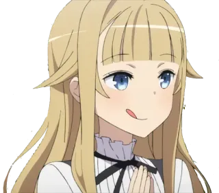 😈 Anime, Chica, Personaje, Dibujo animado, Ilustración telegram sticker