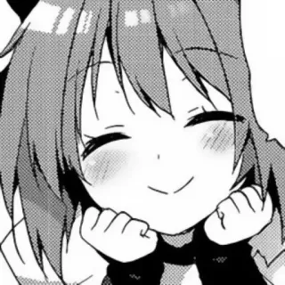 😄 Anime, Mignon, Manga, Souriant, Fille telegram sticker