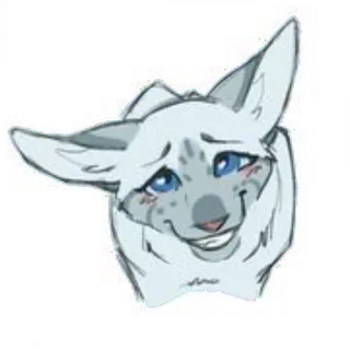😞 Tier, süß, Wolf, Figur, Aufkleber telegram sticker