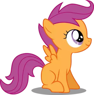 😍 Scootaloo My Little Pony cartoon, pony, animal, cute, Scootaloo, My Little Pony telegram sticker