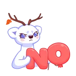 🙅♂ NO no, rechazo, negación, negativo, dibujo animado, animal telegram sticker