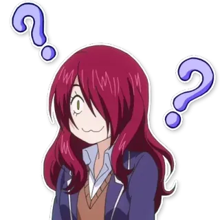😯 Anime, Fragezeichen, Verwirrt, Neugierig telegram sticker